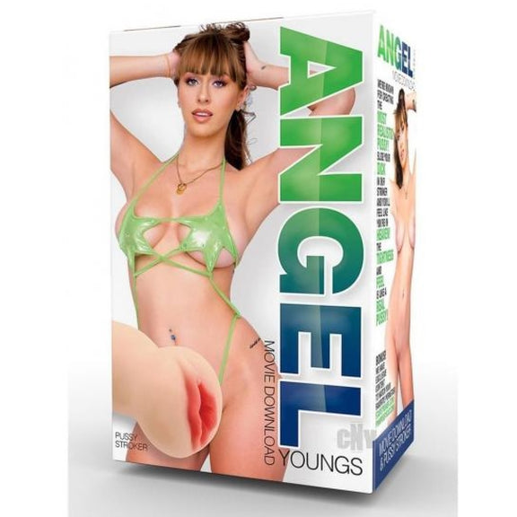Packaging for the Angel Youngs Pussy stroker | Kinkly Shop