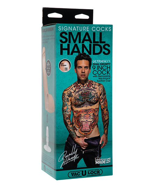The packaging for the Signature Cocks - Small Hands dildo | Kinkly Shop