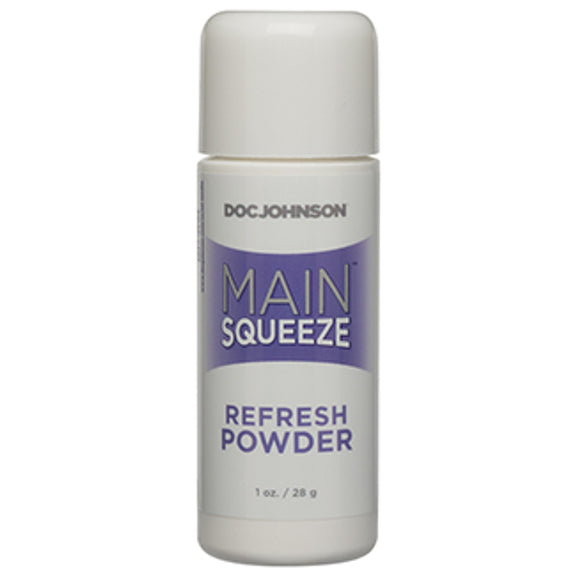 Portable 1 ounce bottle makes for easy storage to keep it around to take care of your strokers with the Main Squeeze - Refresh Powder | Kinkly Shop
