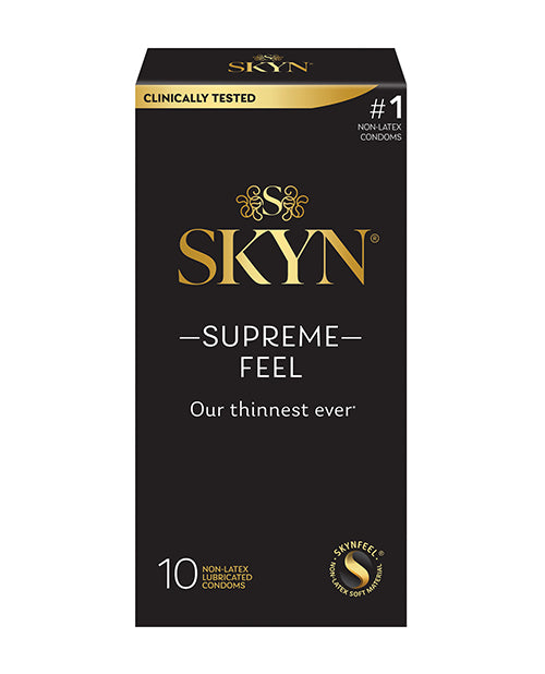 SKYN Non-Latex Supreme Feel Condoms in a 10 count box. | Kinkly Shop