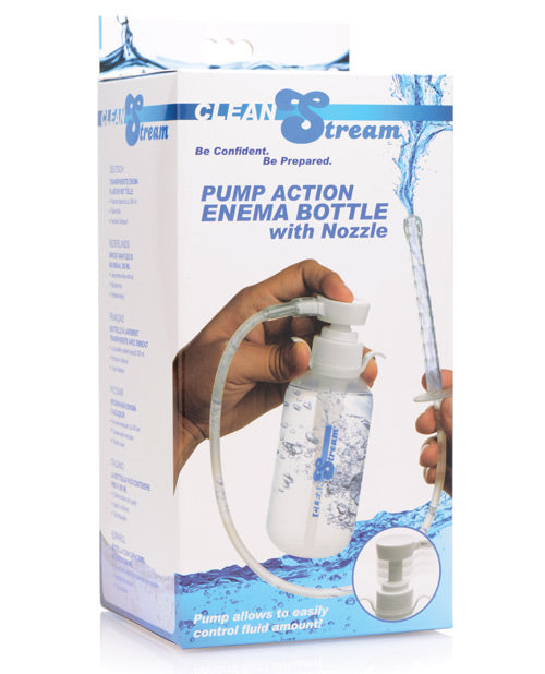 Packaging for the CleanStream Pump Action Enema Bottle | Kinkly Shop