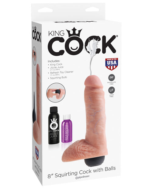 Packaging for the King Cock 8" Squirting | Kinkly Shop