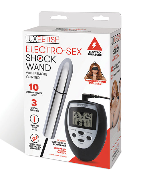 Packaging for the Lux Fetish Electro-Sex Shock Wand | Kinkly Shop