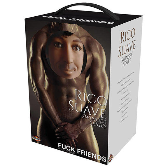 Packaging for the Fuck Friends Inflatable Doll - Rico Suave | Kinkly Shop