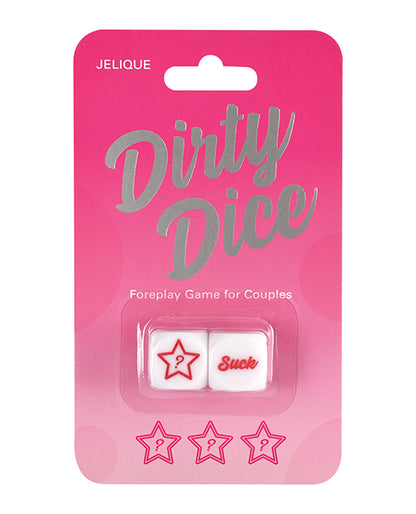 The front of the packaging showcases the two dice inside. | Kinkly Shop