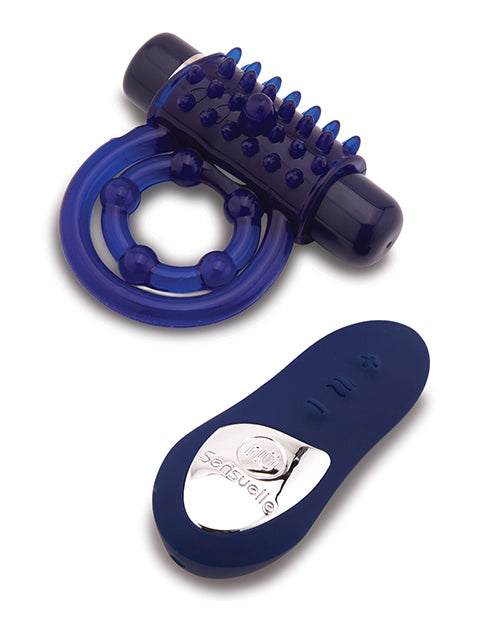 The Remote Control Bullet Ring laying out next to the vibrating remote that controls the vibrations. | Kinkly Shop