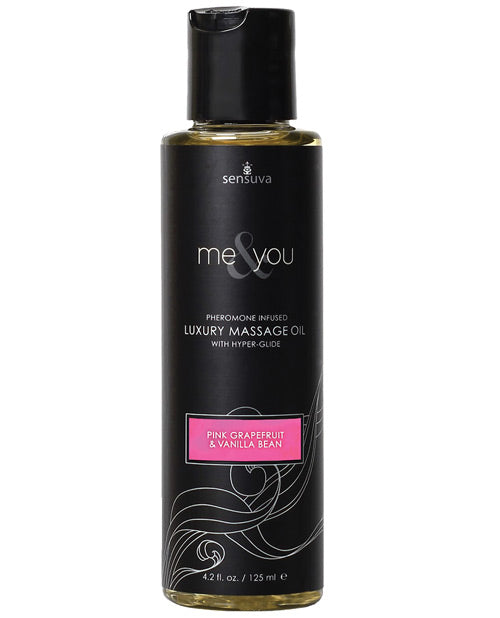 Sensuva Me & You Massage Oil in Pink Grapefruit and Vanilla Bean | Kinkly Shop