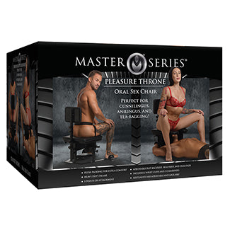 Retail packaging for the Pleasure Throne. This box will be shipped inside of a plain cardboard box. | Kinkly Shop