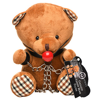 The Master Series Gagged Teddy Bear in front of a plain white background | Kinkly Shop