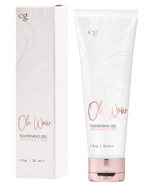 CGC Oh Wow Tightening Gel tube shown next to the cardboard box that it comes in. | Kinkly Shop