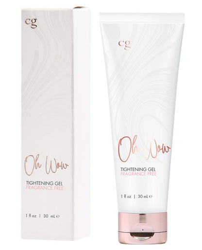 CGC Oh Wow Tightening Gel tube shown next to the cardboard box that it comes in. | Kinkly Shop