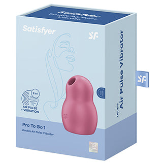 Packaging for the Satisfyer Pro To Go 1 in Berry | Kinkly Shop