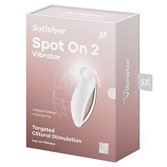 Packaging for the Satisfyer Spot On 2 in white | Kinkly Shop
