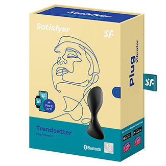Packaging for the Satisfyer Trendsetter in Black | Kinkly Shop