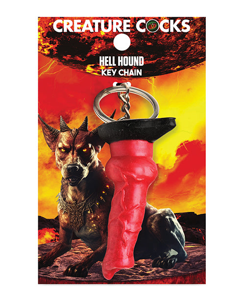 Packaging for the Creature Cocks Hell-Hound Key Chain | Kinkly Shop