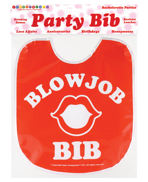The Blow Job Party Bib in its packaging | Kinkly Shop