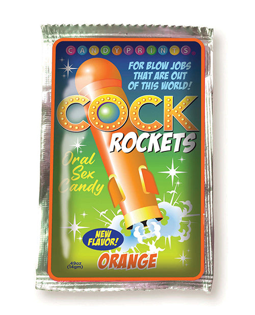 Cock Rockets Oral Sex Candy Pop in Orange | Kinkly Shop