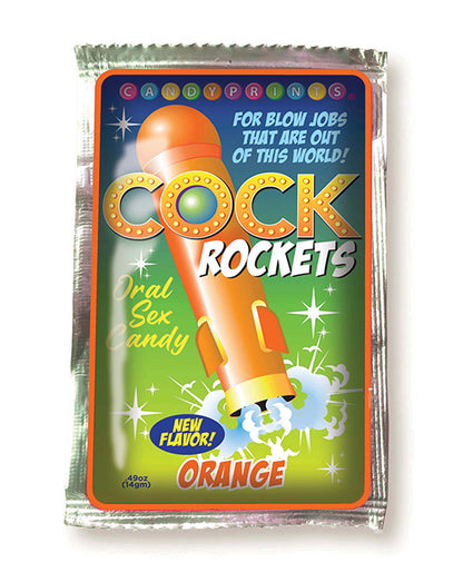 Cock Rockets Oral Sex Candy Pop in Orange | Kinkly Shop