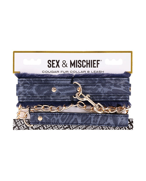 The Sportsheets Cougar Fur Collar & Leash wrapped around its packaging | Kinkly Shop