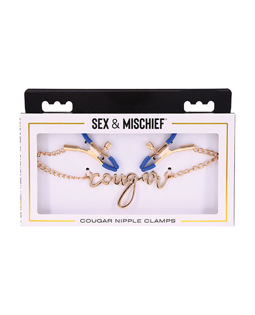 Packaging for the Sportsheets Cougar Nipple Clamps | Kinkly Shop