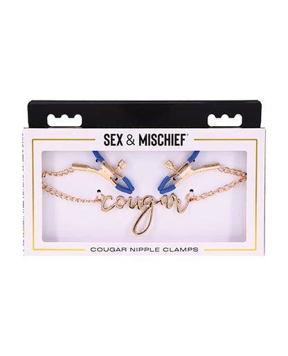 Packaging for the Sportsheets Cougar Nipple Clamps | Kinkly Shop