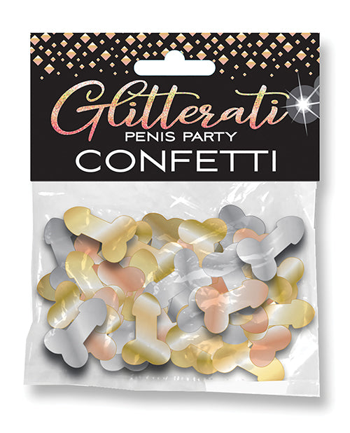 Glitterati Penis Party Confetti in its packaging | Kinkly Shop