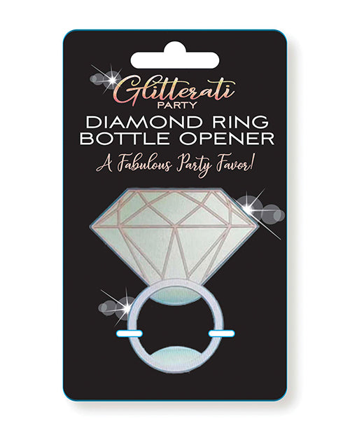 Glitterati Diamond Ring Bottle Opener in its packaging | Kinkly Shop