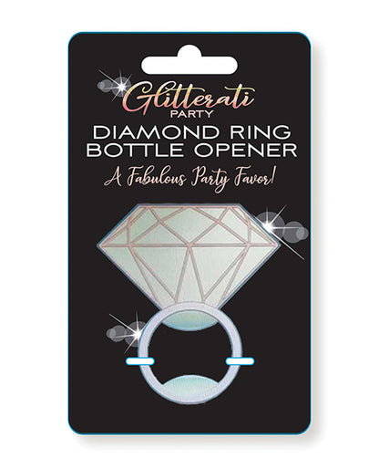 Glitterati Diamond Ring Bottle Opener in its packaging | Kinkly Shop