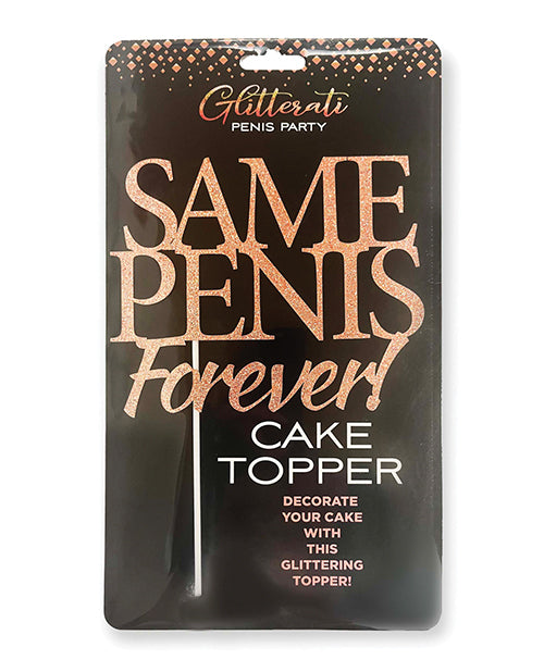 The Glitterati Cake Topper in "Same Penis Forever!" in its retail packaging | Kinkly Shop