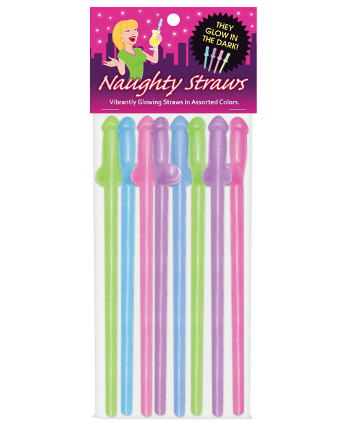 Packaging of Glow in the Dark Penis Straws | Kinkly Shop