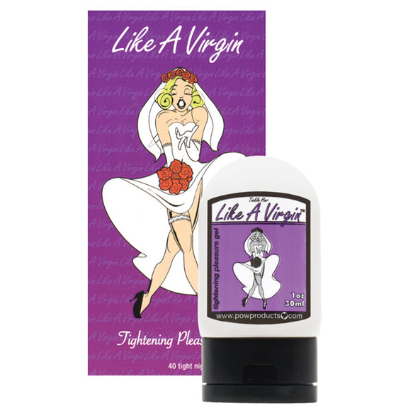 Like A Virgin Tightening Pleasure Gel next to its packaging | Kinkly Shop