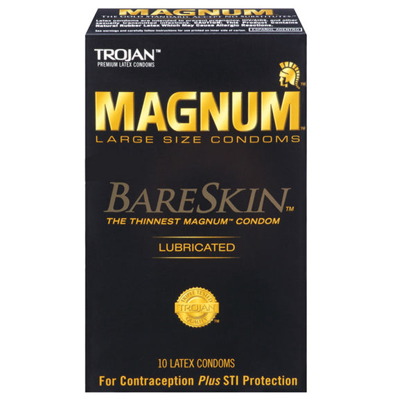 10 pack of the Trojan Magnum Bareskin | Kinkly Shop