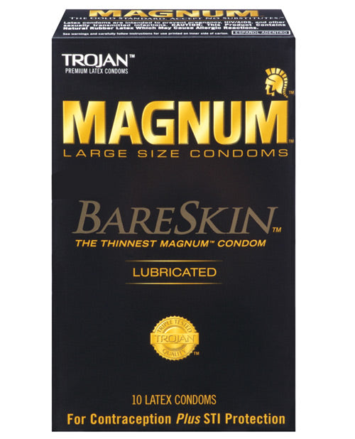 10 pack of the Trojan Magnum Bareskin | Kinkly Shop
