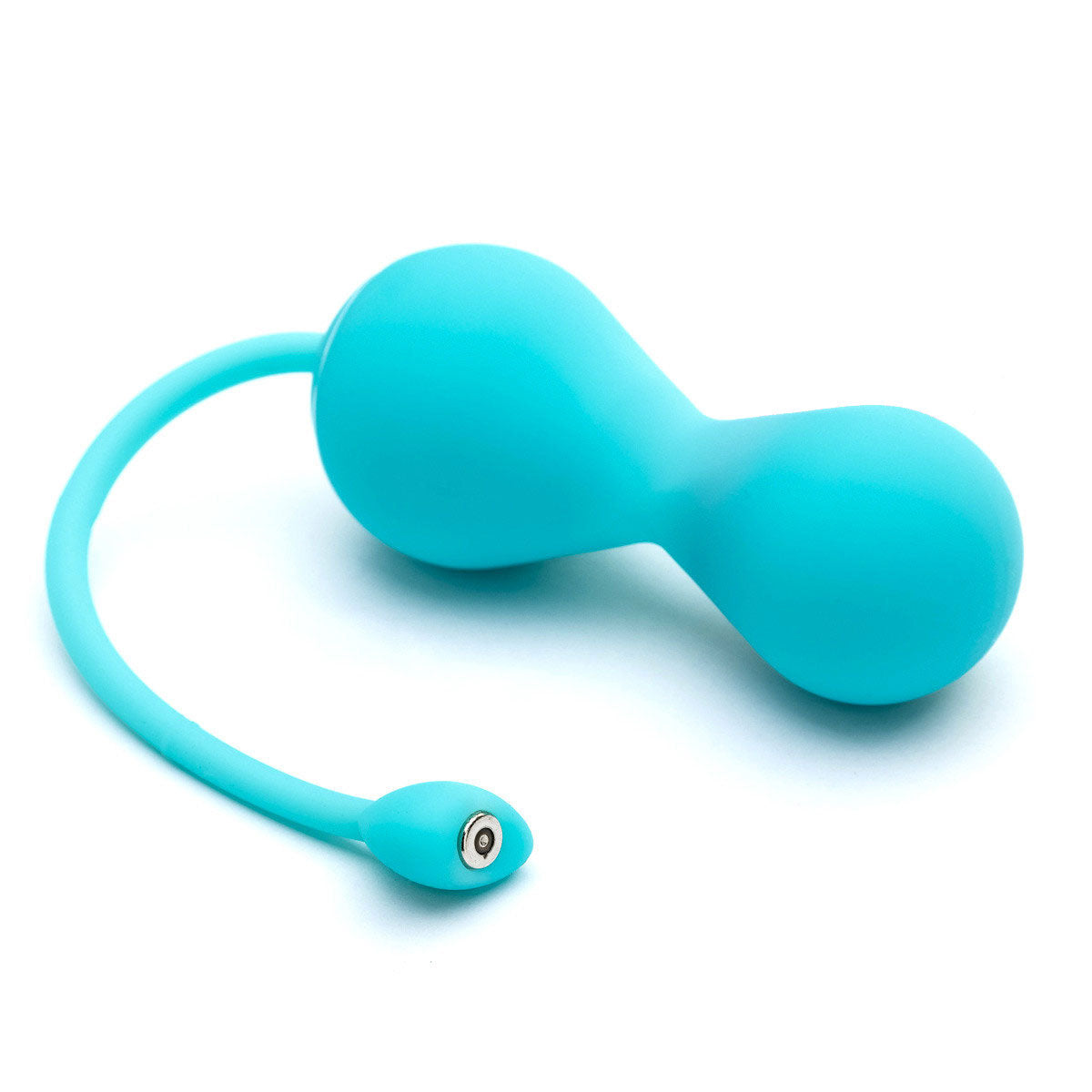 The Lovelife Krush in turquoise with the end of the tail pointing towards the camera. This showcases the magnetic fixture point where the anchor base can be attached. | Kinkly Shop