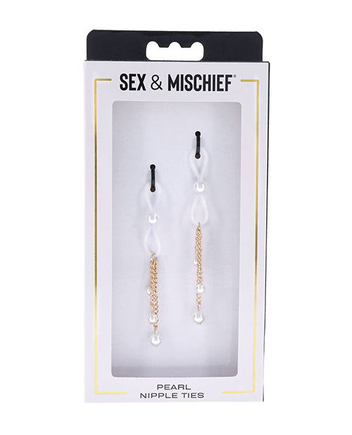 Packaging for the Sportsheets Pearl Nipple Ties | Kinkly Shop