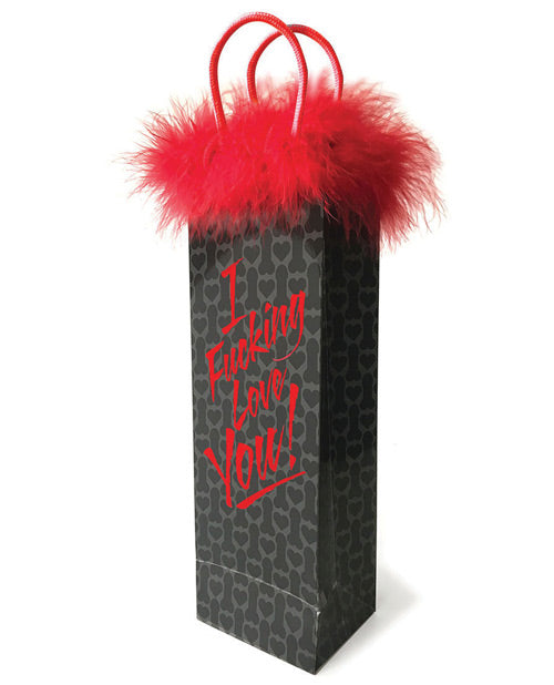 The I Fcking Love You! Gift Bag in front of a plain white background | Kinkly Shop