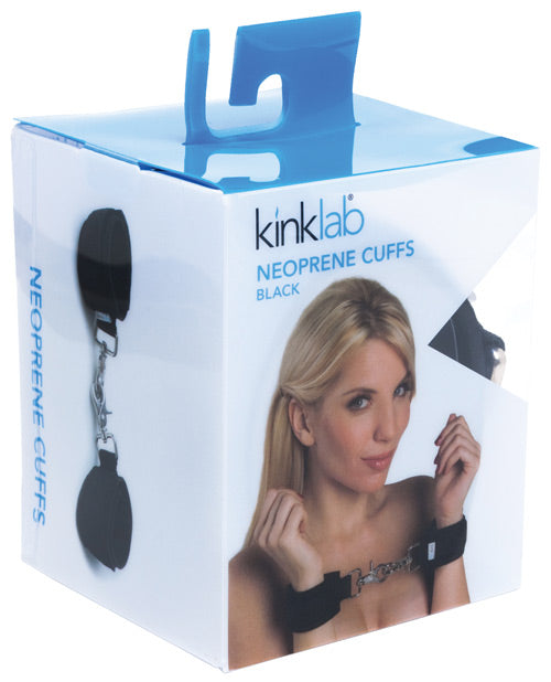 Packaging for the Kinklab Neoprene Cuffs | Kinkly Shop