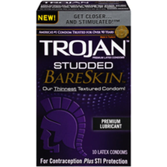 Trojan Studded Bareskin 10 Pack