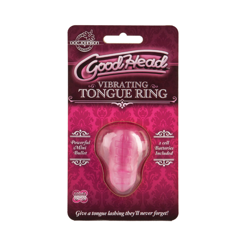 Packaging for the GoodHead Vibrating Tongue Ring | Kinkly Shop