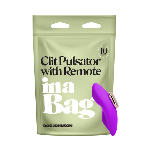The In A Bag Panty Remote Panty Vibe shown next to the bag it comes in. | Kinkly Shop