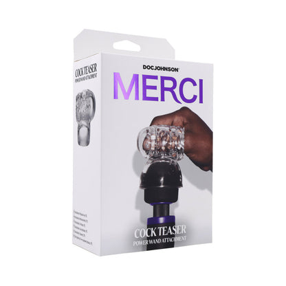 Packaging for the Merci Cock Teaser Wand Attachment | Kinkly