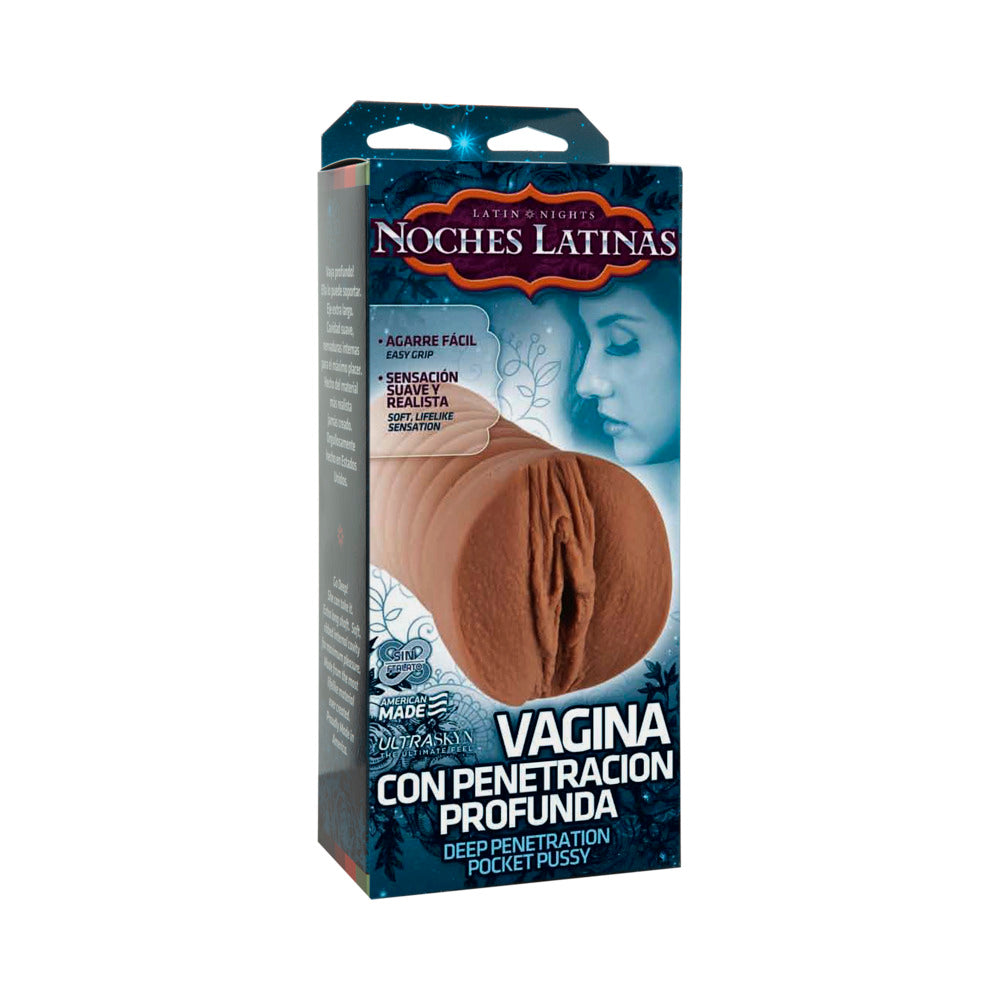 Packaging for the Noches Latinas Deep Vagina| Kinkly Shop
