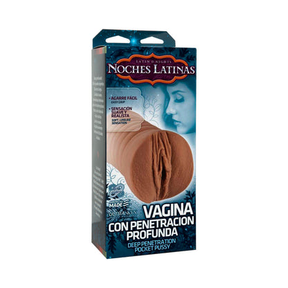 Packaging for the Noches Latinas Deep Vagina| Kinkly Shop
