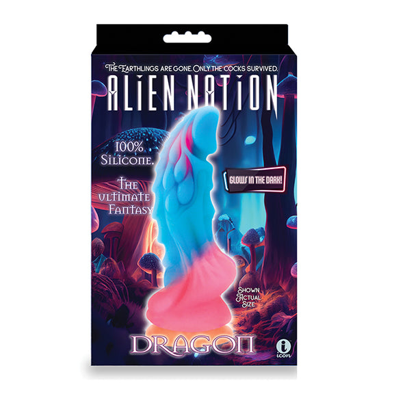Packaging for the Alien Nation Glow Dragon | Kinkly Shop