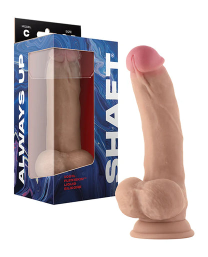 Shaft Model C Flexskin Liquid Silicone 9.5" Curved Dong W/balls
