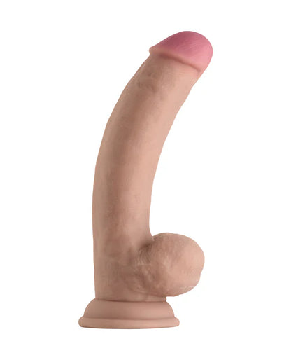 Shaft Model C Flexskin Liquid Silicone 9.5" Curved Dong W/balls