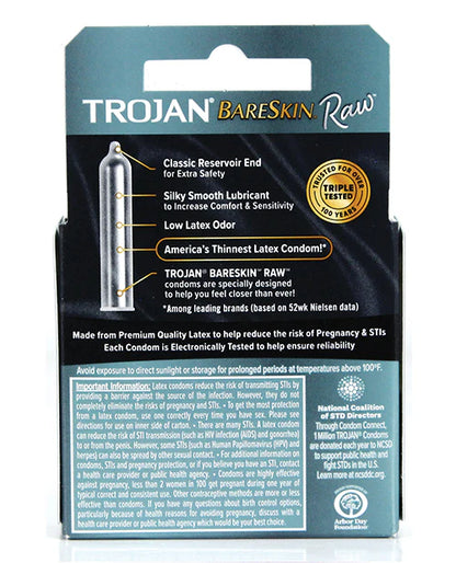 Condones Trojan Bareskin RAW - Paquete de 10