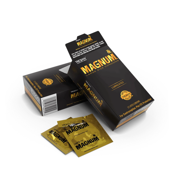 Condones Trojan Magnum - Paquete de 12