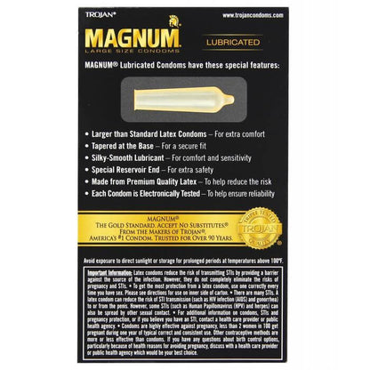 Trojan Magnum Condoms - 12 Pack