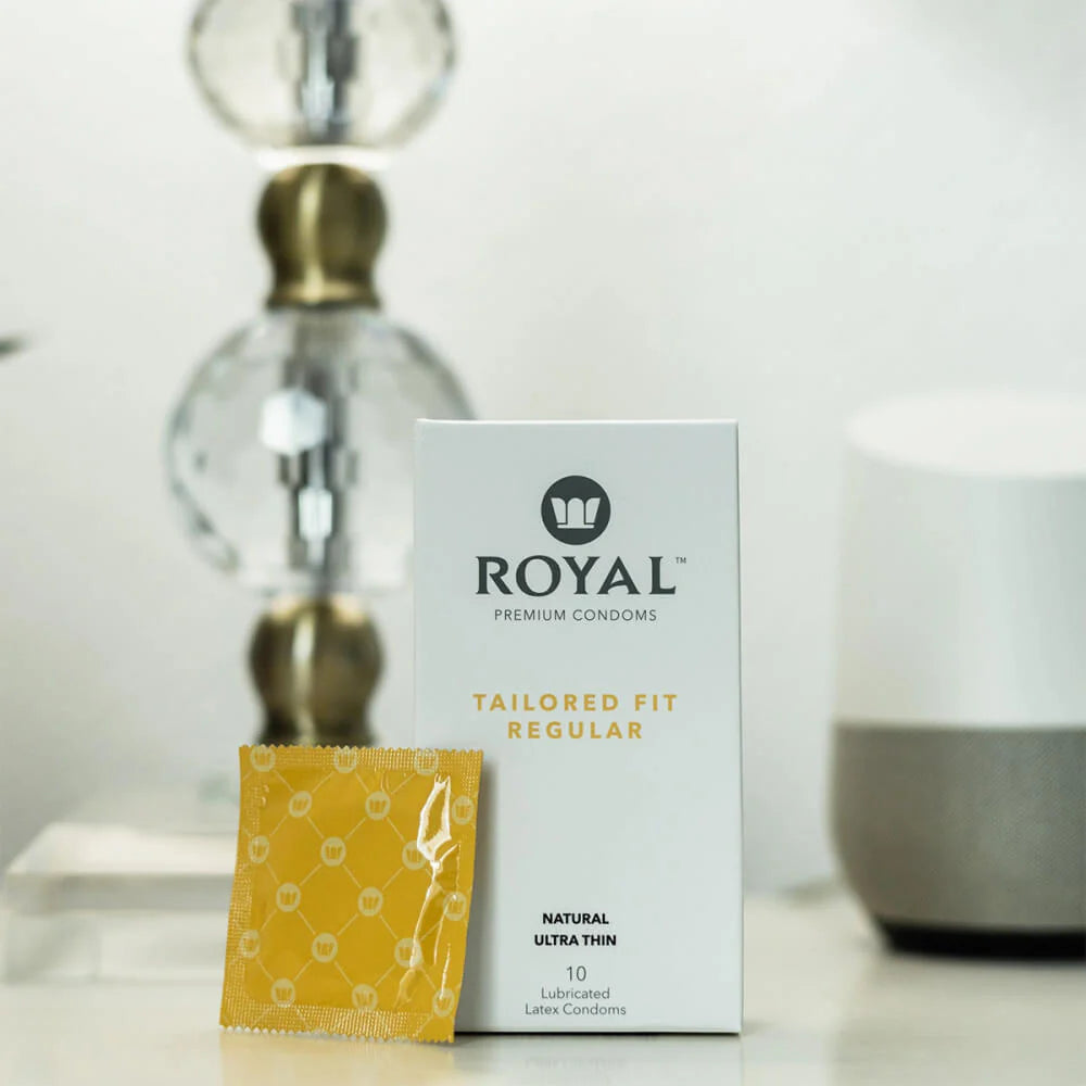 Preservativos de látex vegano ultrafinos Royal Tailored Fit (paquete de 10)